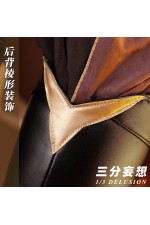 1/3 Delusion Genshin Impact Traveler Aether Black Shoes Cosplay Boots